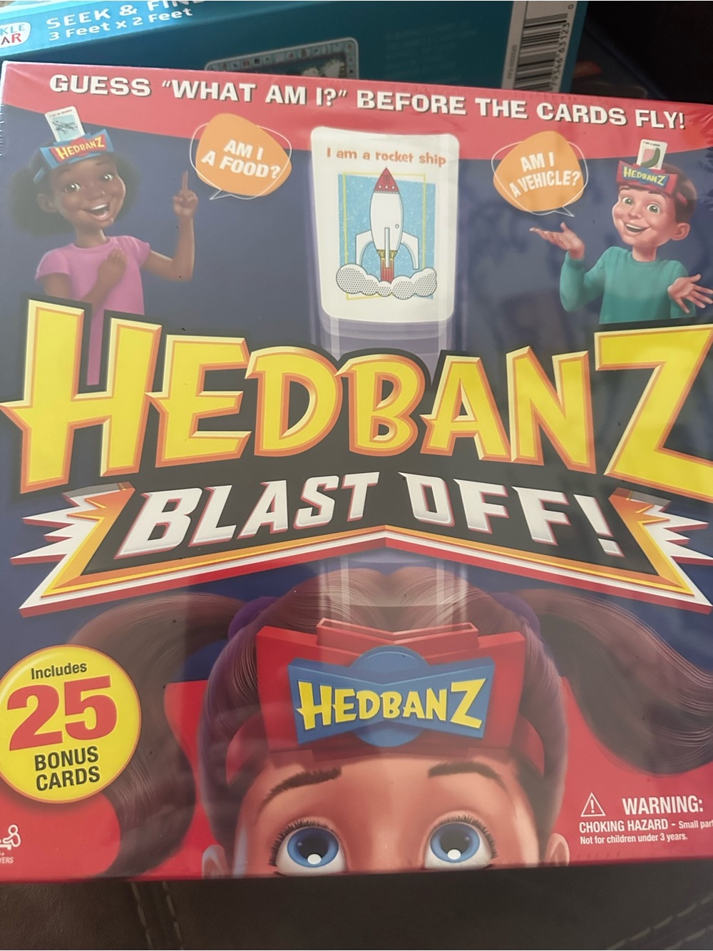 Hedbanz Blast Off! Family Party Guessing Game - Red